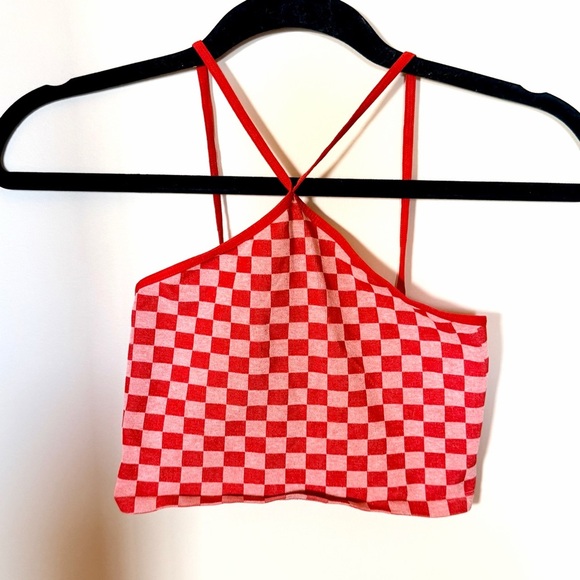 Intimately By Free People Tops - Free people red checkered crop top XS/S